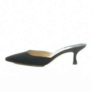 MANOLO BLAHNIK ミュール ポインテッドトゥ 36.5 23.5cm 黒 ブラック /MI OS