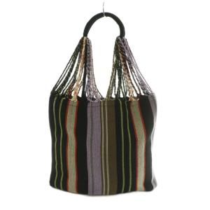 MARNI トートバッグ フリンジハンドル ストライプ柄 マルチカラー /MI OS