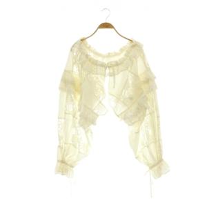 襟付き 2WAYレースボレロ&チャップス カーディガン ONE SIZE ホワイト /ES OS