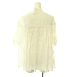 Scye 60/1Linen Cambric Tucked Blouse Half Sleeve ブラウス タック