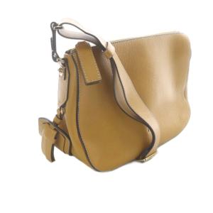 FURLA レザー ショルダーバッグ ロゴ 茶色 ブラウン /SR