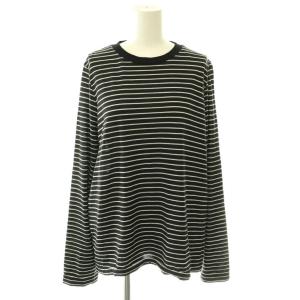 25AW Primewool jersey Tシャツ カットソー ボーダー 長袖 ブラック /HK OS