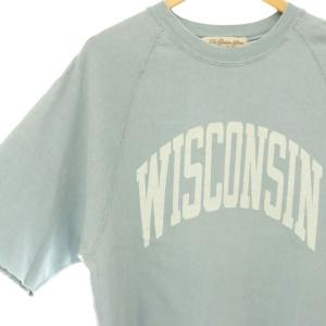 REMI RELIEF WISCONSIN RAGLAN TEE カットソー Tシャツ ロゴ M ライトブルー /CX OS