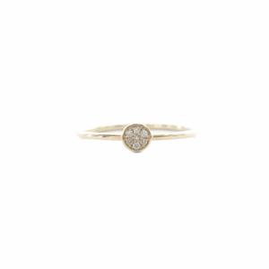 K10YG ダイヤ0.02ct ブリリアント ダイヤモンド リング 7号