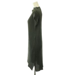 PLEATS PLEASE ISSEY MIYAKE ハイネックワンピース 3 チャコールグレー