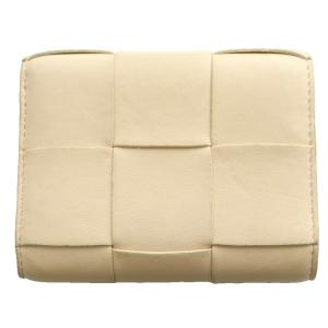 BOTTEGA VENETA カセット マキシイントレチャート 三つ折り財布 ベージュ
