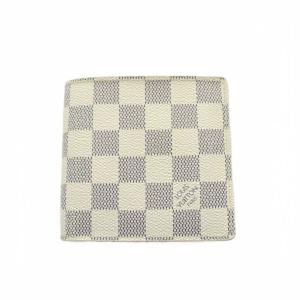 ポルトフォイユ マルコ 財布 二つ折り ウォレット アイボリー ネイビー ダミエ柄 N60018 /RI