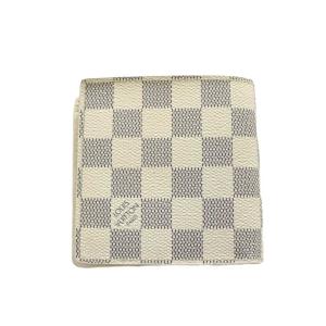 LOUIS VUITTON ポルトフォイユ マルコ 財布 二つ折り ウォレット アイボリー ネイビー ダミエ柄 N60018 /RI