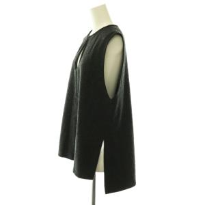 ADORE 24AW ウールカシミヤ プルオーバー カットソー ノースリーブ 38 ダークグレー /HK OS