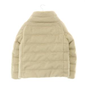 HERNO エコファースタンドネックダウンコート 42 アイボリー
