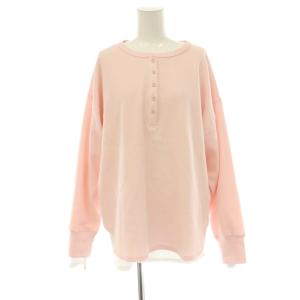 26SS 2枚SETヘンリーネックプルオーバー カットソー Tシャツ レイヤード F ピンク ホワイト