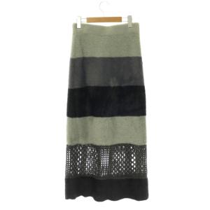 CONVERSE トウキョウ TOKYO 25AW MULTI BORDER FEATHER KNIT SKIRT ニット