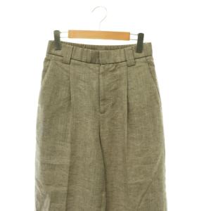 MOGA ラメリネンワイドパンツ タック ジッパーフライ 1 グレー /DO OS