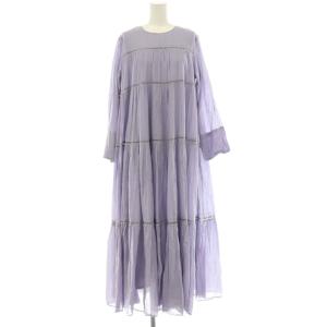 Cotton Voile Tiered Maxi Dress ワンピース ラベンダー