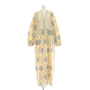 25AW CrimpCotton Flower PrintYoke Embroidery Dress