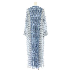 NE QUITTEZ PAS! COTTON JQD COMBI DRESS ワンピース M ブルー ホワイト