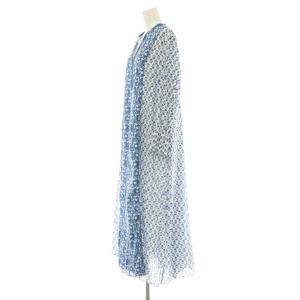 NE QUITTEZ PAS! COTTON JQD COMBI DRESS ワンピース M ブルー ホワイト