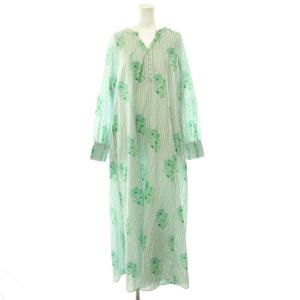 25SS Cotton Jacquard Lily Print Flare Dress ワンピース