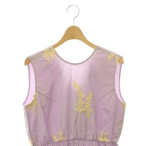 NE QUITTEZ PAS! Cotton Poplin Emb Sleeveless Top ノースリーブブラウス 花柄刺繍 プルオーバー
