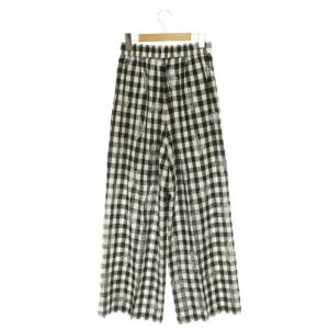 NE QUITTEZ PAS! 25SS Cotton Linen Foil Print Pants パンツ ワイド ギンガムチェック
