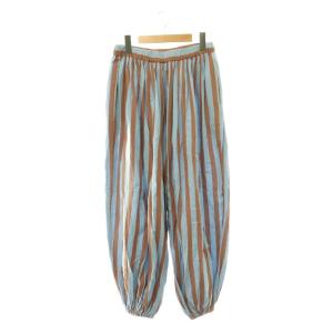 Cotton Voile Stripe Pants パンツ ジョガー イージー ストライプ ライトブルー