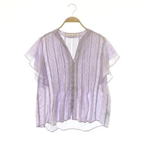 25SS Cotton Jacquard Pin Tuck Blouse ブラウス フレンチスリーブ プルオーバー