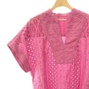 NE QUITTEZ PAS!  Border Hemla French Sleeve Blouse ブラウス シャツ カットワーク プルオーバー