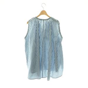NE QUITTEZ PAS! 25SS COTTON STRIPE IVY FLOWER EMBROIDERY SLEEVELESS