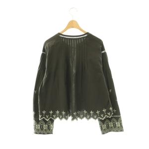 NE QUITTEZ PAS! 25AW Crimp Cotton Anglaise Embroidery Top ブラウス 長袖 刺繍
