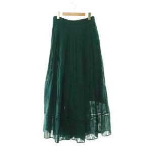 25SS Cotton Dobby Ivy Flower Embroidery Skirt フレアスカート