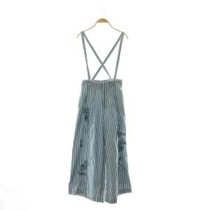 25SS Cotton Stripe Ivy Flower Embroidery Pants パンツ ワイド