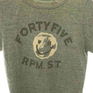 45rpm スマイルプリントTシャツ カットソー 半袖 1 グレー /HK OS SH