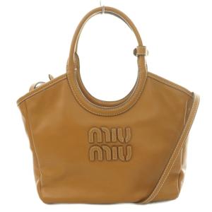 Ivy アイビー レザーバッグ 2WAY コニャックブラウン