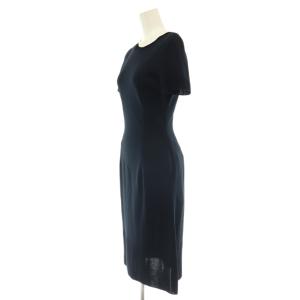 FOXEY BOUTIQUE 15549 白襟付き ニットワンピース 38 ネイビー ホワイト /ES OS