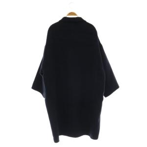 MUSE de Deuxieme Classe ウールアンゴラ混 リバーコート 38 ダークネイビー