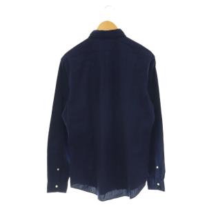 RALPH LAUREN ストライプ 長袖 ボタンダウンシャツ M ネイビー /ES OS