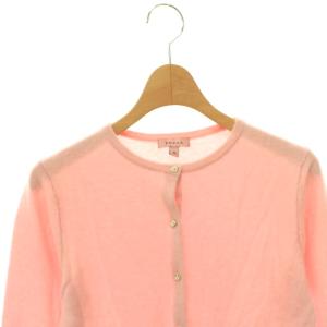 【ポン】TOCCA カーディガン アイボリー 長袖 ビジュー 花柄 XS カシミヤ ニット カーディガン ビジューボタン 長袖 M ピンク /HS OS