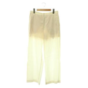 25SS リネンレーヨンストレッチ ワイド パンツ 40 オフホワイト /HK OS