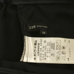 23区 エディターズパンツ テーパード 38 ブラック /HK OS