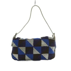 FENDI マンマバケット ブルー パープル ブラウン シルバーカラー