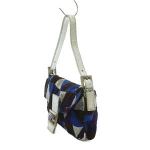 FENDI マンマバケット ブルー パープル ブラウン シルバーカラー