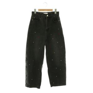 24SS JEWEL BIJOU WIDE DENIM デニム パンツ ジーンズ ワイド ラインストーン装飾