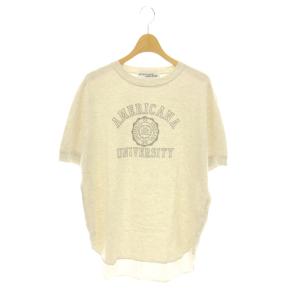 25SS JEANS FACTORY 別注 ラウンドヘム カレッジプリントTシャツ クルーネック 半袖