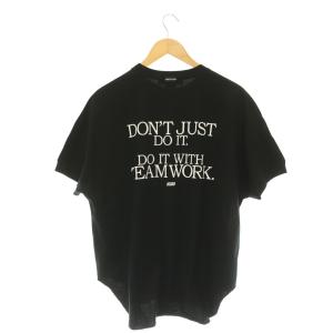 25SS JEANS FACTORY 別注 ラウンドヘム バックプリントTシャツ カットソー 半袖 ブラック