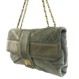CHANEL 2.55ユニオンジャックチェーンショルダーバッグ ココマーク グレー