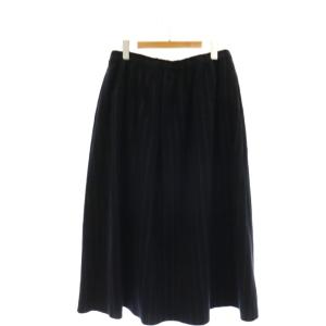 JOURNAL STANDARD LUXE 25AW ストライプウールスカート フレア ロング 紺 ネイビー グレー /CX OS