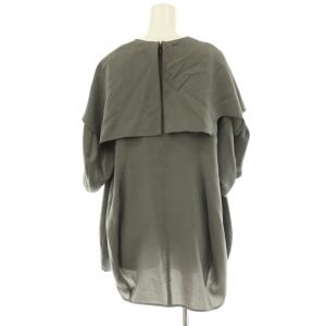 ENFOLD CAPE-COLLAR PULLOVER プルオーバー ブラウス 五分袖 38 グレー /HK OS