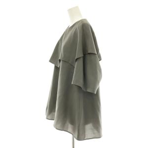 ENFOLD CAPE-COLLAR PULLOVER プルオーバー ブラウス 五分袖 38 グレー /HK OS