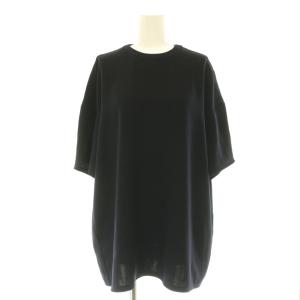 24SS WOVEN T-SHIRT Tシャツ カットソー 五分袖 38 ネイビー /HK OS