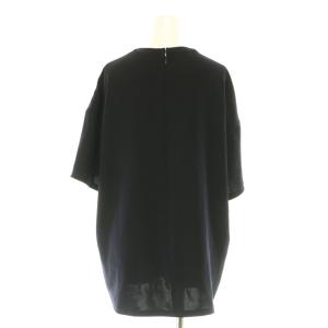 ENFOLD 24SS WOVEN T-SHIRT Tシャツ カットソー 五分袖 38 ネイビー /HK OS